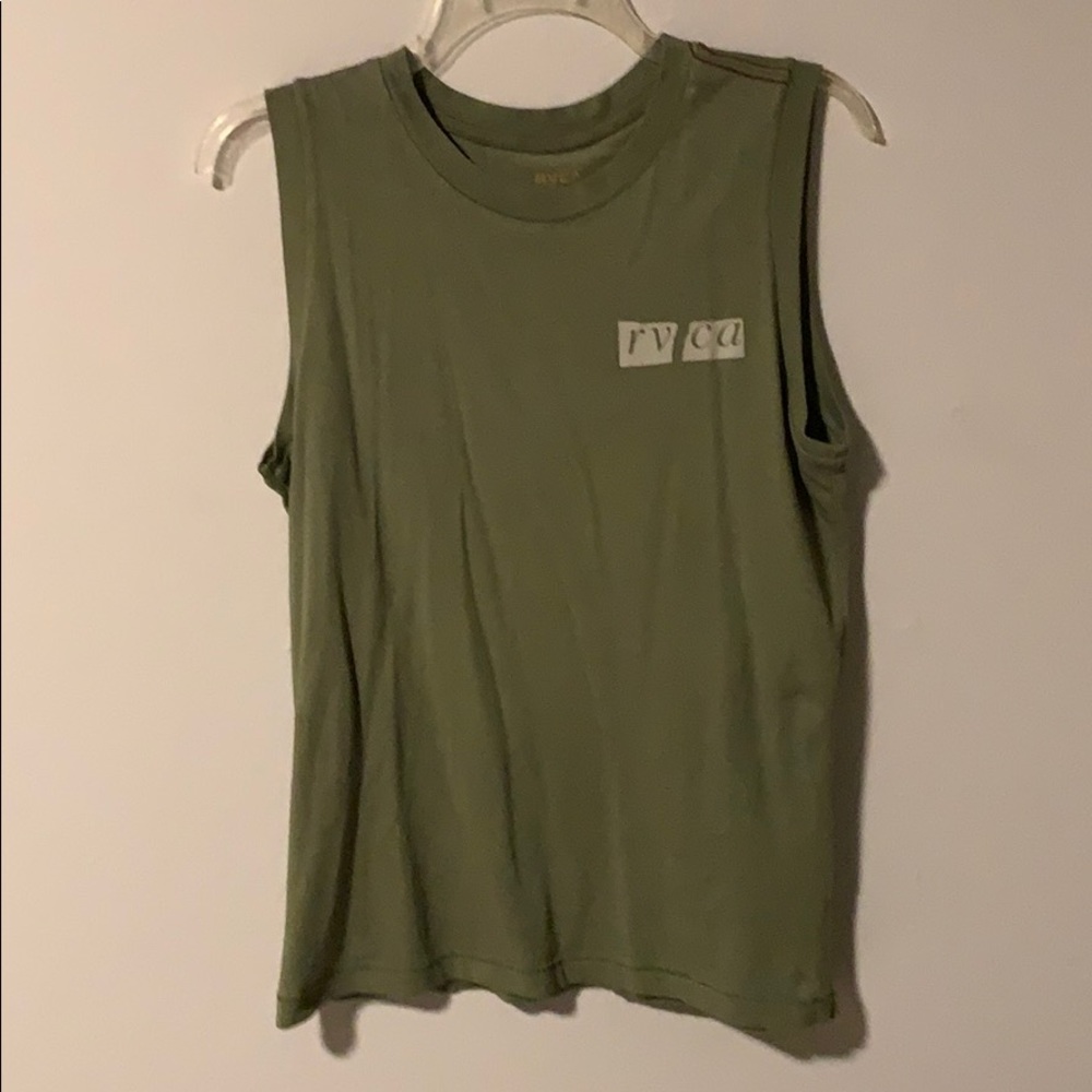 RVCA tank top olive green size small